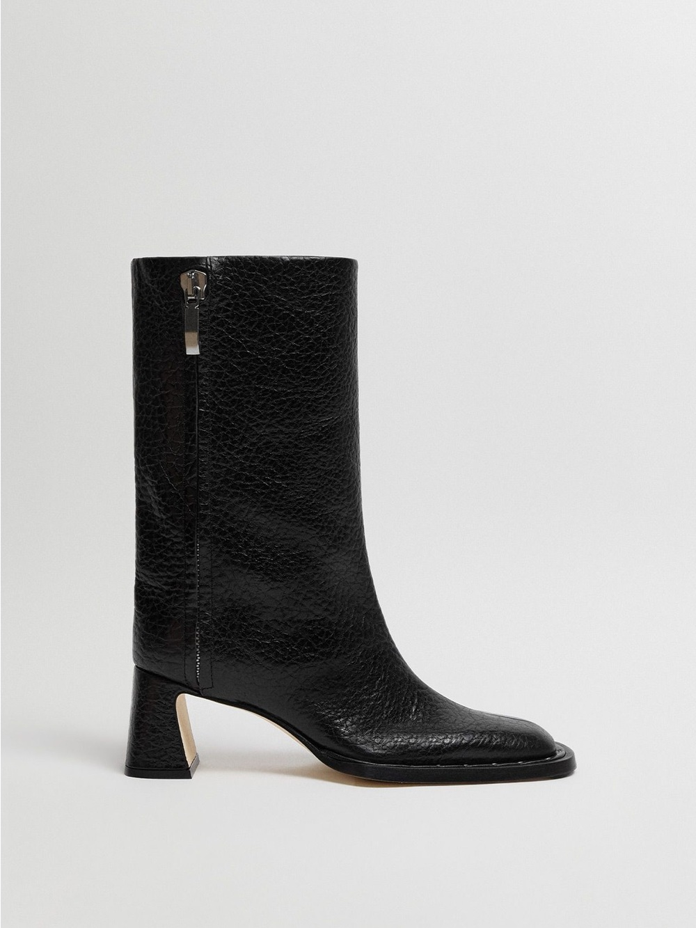Miista Black Raleigh Mid-Calf Heeled Boot sz 38 / 6.5-7